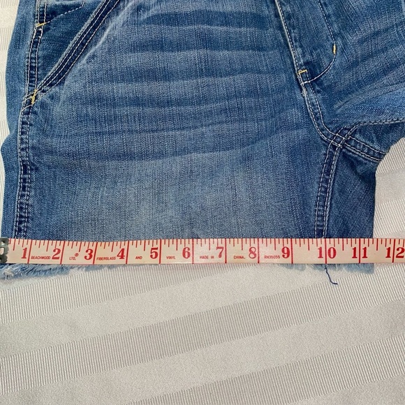 American Eagle Denim Short Overalls Shortalls Size S/P Frayed Hem Women’s GUC. - Picture 11 of 16